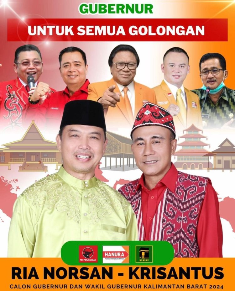 VISI, MISI PASLON NO. URUT 2  NORSAN & KRISANTUS MEMIMPIN KALIMANTAN BARAT  MAJU DAN BERMARTABAT