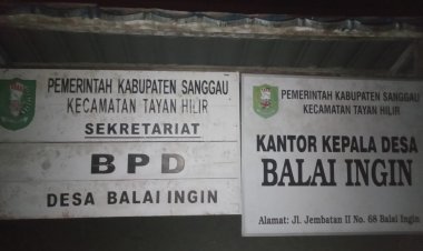 LAPORAN INFORMASI MASYARAKAT TENTANG KASUS DUGAAN KORUPSI APBDes  OLEH KEPALA DESA BALAI INGIN  TA.2020-TA 2022