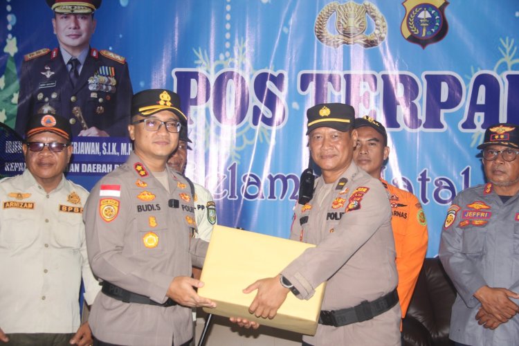 Kapolres bengkalis Cek Pos Terpadu Pelabuhan Roro Air Putih Kec. Bengkalis dalam Rangka Ops Lilin Lancang Kuning 2025*