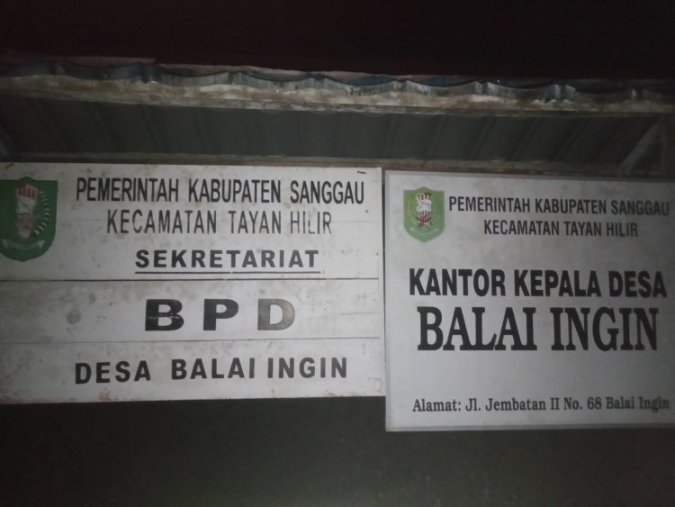 LAPORAN INFORMASI MASYARAKAT TENTANG KASUS DUGAAN KORUPSI APBDes  OLEH KEPALA DESA BALAI INGIN  TA.2020-TA 2022