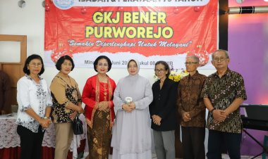 Milad ke-75 GKJ Bener, Bupati: Kemajuan Daerah Dimulai dari Masyarakat yang Religius