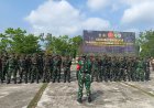 SEBANYAK 150 PERSONEL TIM SATGAS TMMD KE-129 KODIM 0313/KPR LAKSANAKAN SERPAS MENUJU DESA PANGKALAN TERAP
