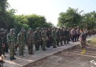 Awali Tugas dengan Disiplin, Danramil Kuala Kampar Lettu Inf Feby Harahap Pimpin Apel Pagi dan Berikan Semangat kepada Tim Satgas TMMD