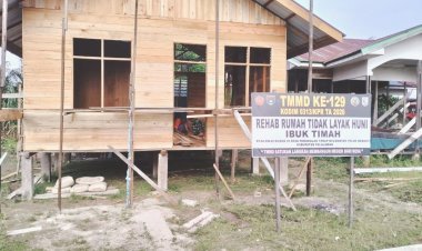 TMMD ke-129 Kodim 0313/KPR: Gotong Royong Kerjakan Pembangunan MCK Masjid Al-Hijrah di Dusun 1 Capai Progres 70 Persen