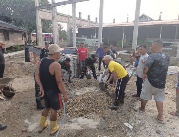 Memasuki H-3 Penutupan, Satgas TMMD ke-129 Kodim 0313/KPR dan Warga 'Serbu' Seluruh Titik Pembangunan di Pangkalan Terap