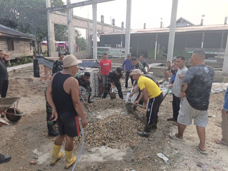 Memasuki H-3 Penutupan, Satgas TMMD ke-129 Kodim 0313/KPR dan Warga 'Serbu' Seluruh Titik Pembangunan di Pangkalan Terap